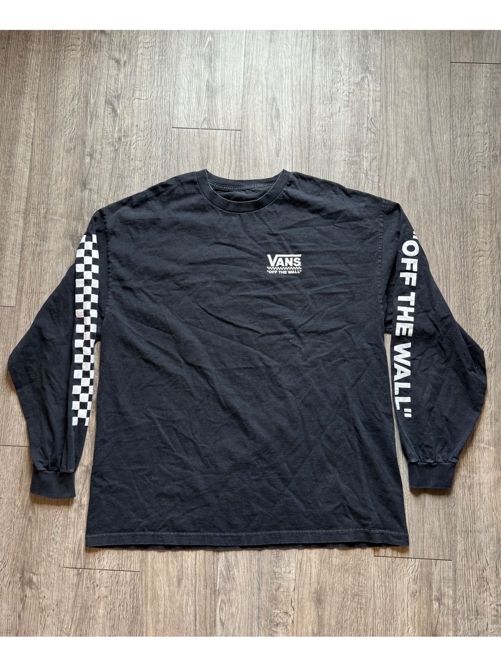 Vans Off The Wall Checkerboard Long Sleeve Tee size XXL